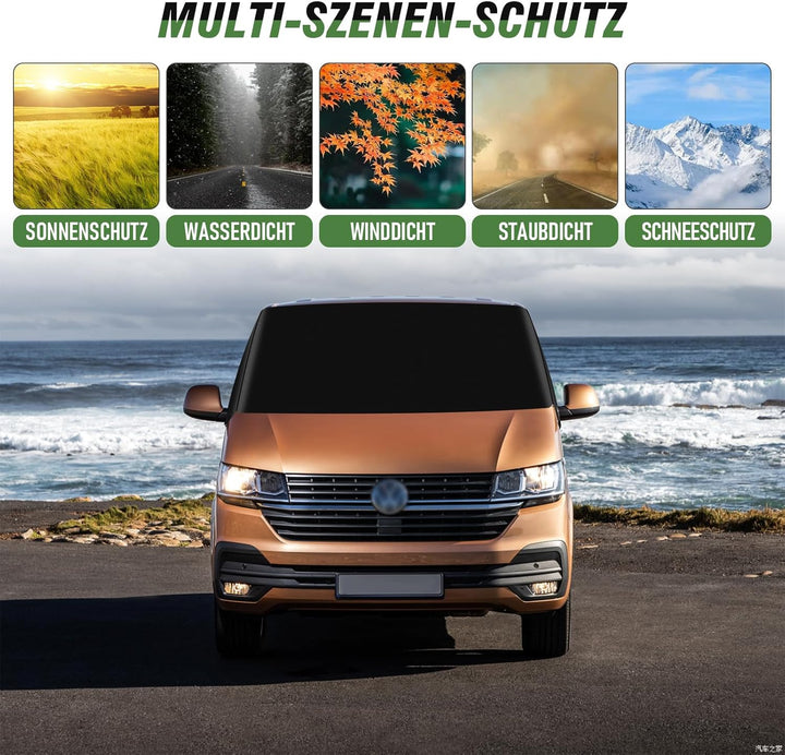 MaxEarn für VW T4 Auto Windschutzscheiben Abdeckung, 600D Wasserdicht Sonnenschutz Frontscheibe Ther