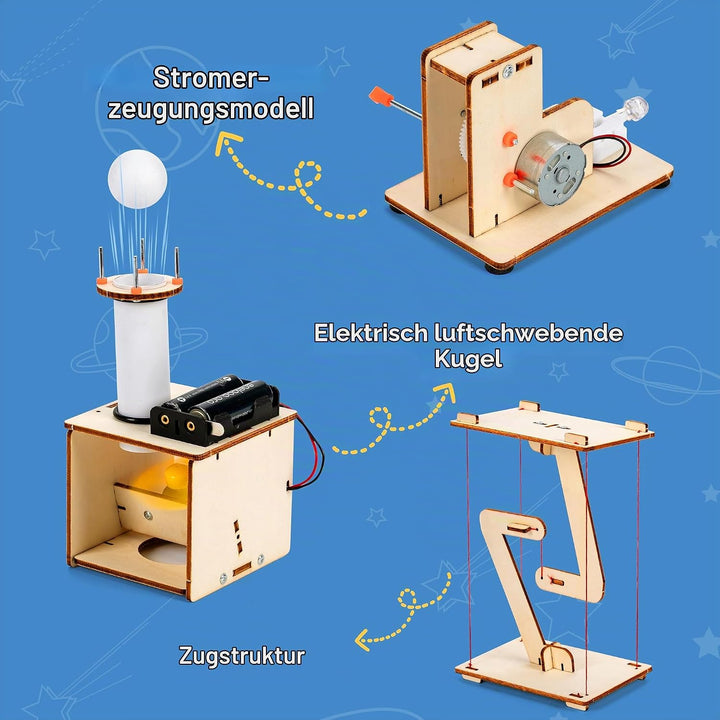 Sitodier 6 individuelle Mint-Experimentiersets für Kinder, Experimentierset aus Holz, Mint-Spielzeug