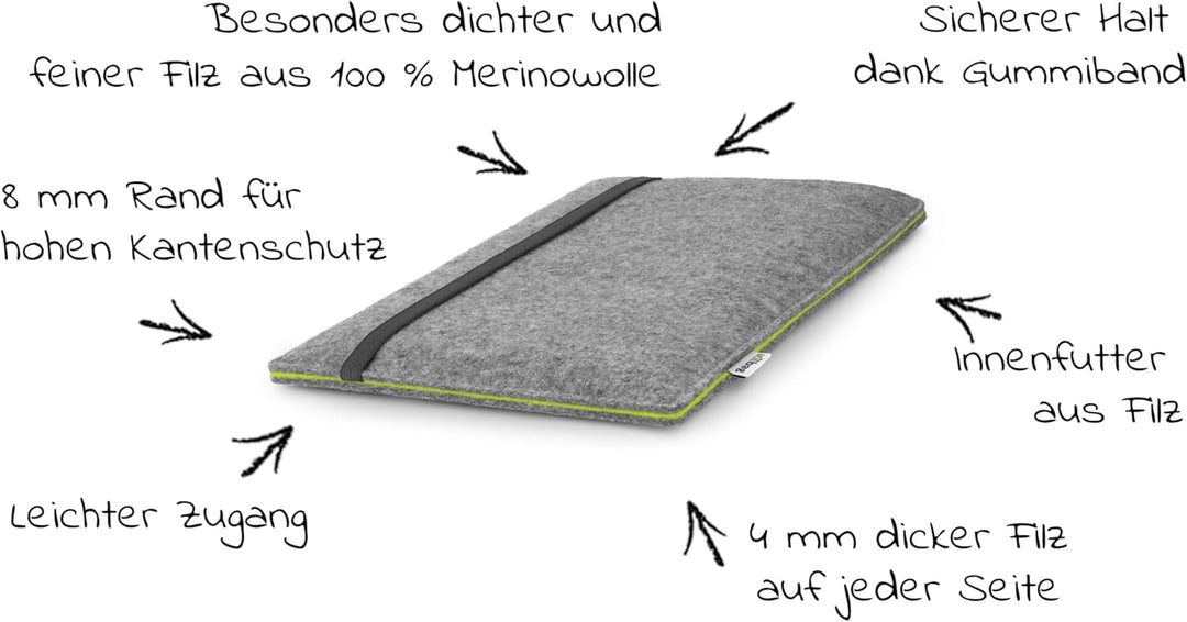 Stilbag massgeschneiderte Tablet-Hülle FINN | Tablettasche aus Filz | Tablet Schutzhülle | Tasche Ma