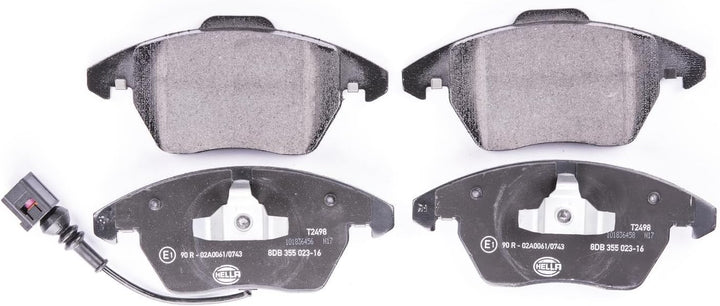 HELLA PAGID 8DB 355 023-161 Bremsbelagsatz - T2498 - Dicke/Stärke: 20.3mm - Bremssystem: Teves - mit