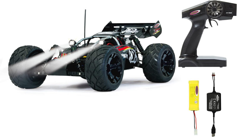 Jamara 053270 - Splinter Desertbuggy 1:10 4WD NiMh 2,4G LED - Allrad, Elektroantrieb, Akku, 35Kmh, A