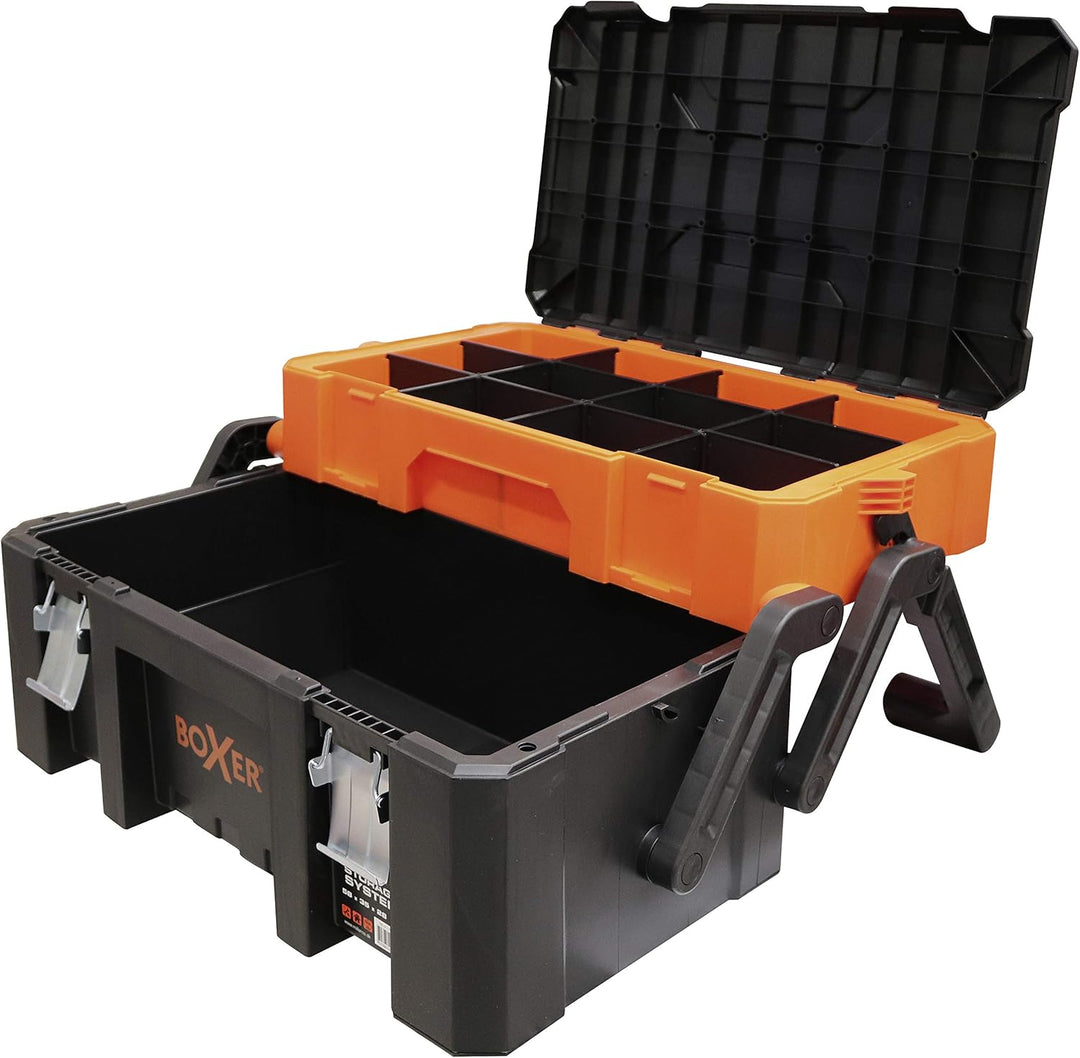 BOXER® Werkzeugkasten leer Kunststoff 58cm – Werkzeugkiste leer Kunststoff mit Aluminiumgriff – Tool