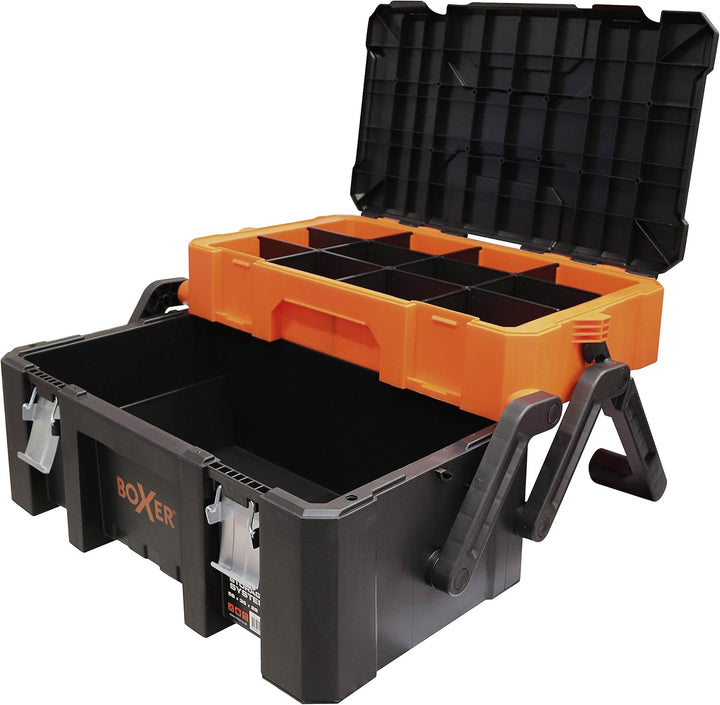 BOXER® Werkzeugkasten leer Kunststoff 58cm – Werkzeugkiste leer Kunststoff mit Aluminiumgriff – Tool