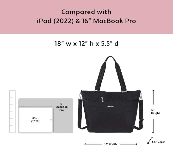 Baggallini Unisex-Erwachsene Tote Avenue Tragetasche – leicht, wasserabweisend, Handgepäcktasche mit
