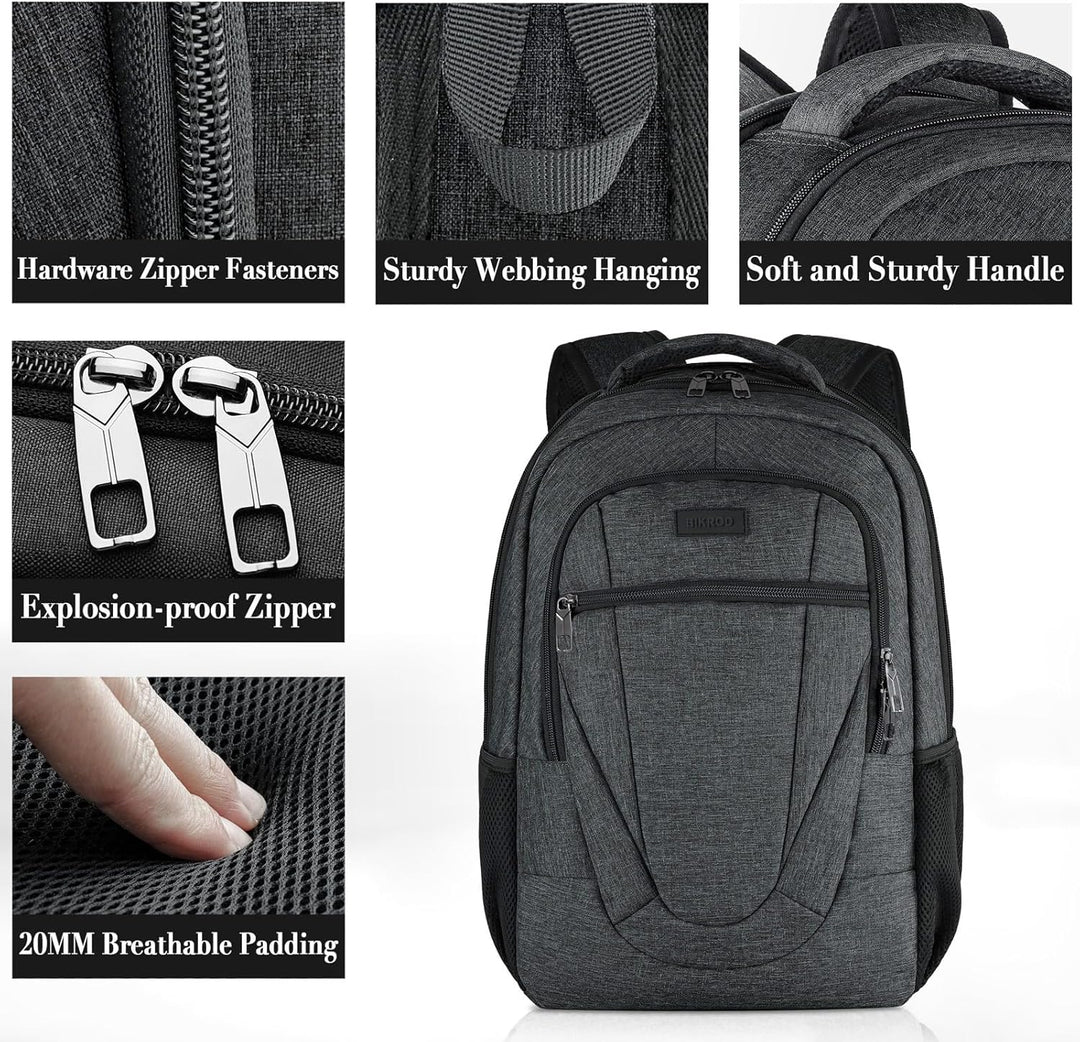 BIKROD Rucksack Herren, Schulrucksack Jungen Teenager, Wasserdichtem Schule 15.6 Zoll Laptop Rucksac