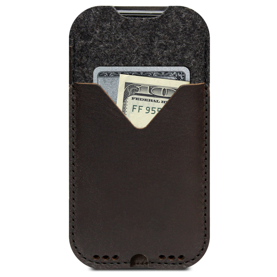 Pack & Smooch Für iPhone 13 Mini und 12 Mini Hülle, Tasche Kirkby aus 100% Merino Wollfilz, Pflanzli