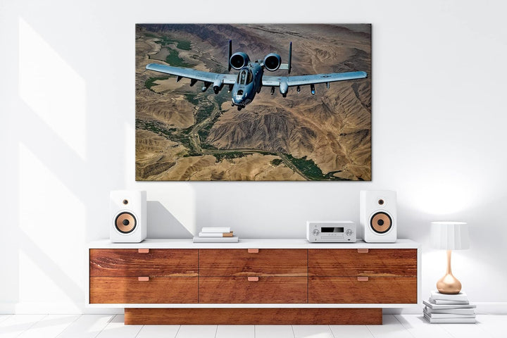 deyoli Atemberaubendes Militär Flugzeug Format:75x50 cm als Leinwandbild, Motiv fertig gerahmt auf E