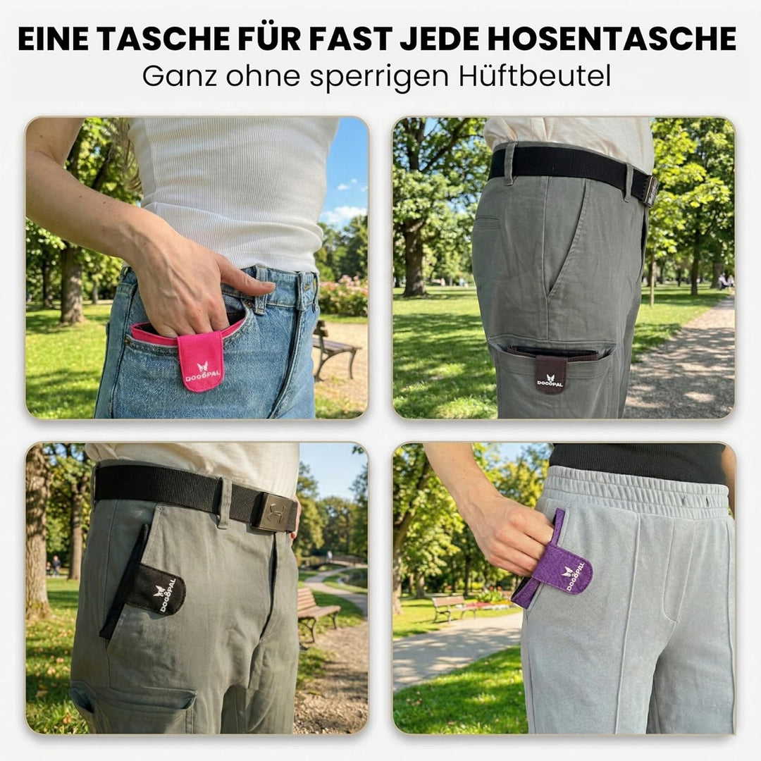 DOGOPAL Leckerlitasche für Hunde mit Magnetverschluss, kompakter Leckerlibeutel für Hundetraining, s