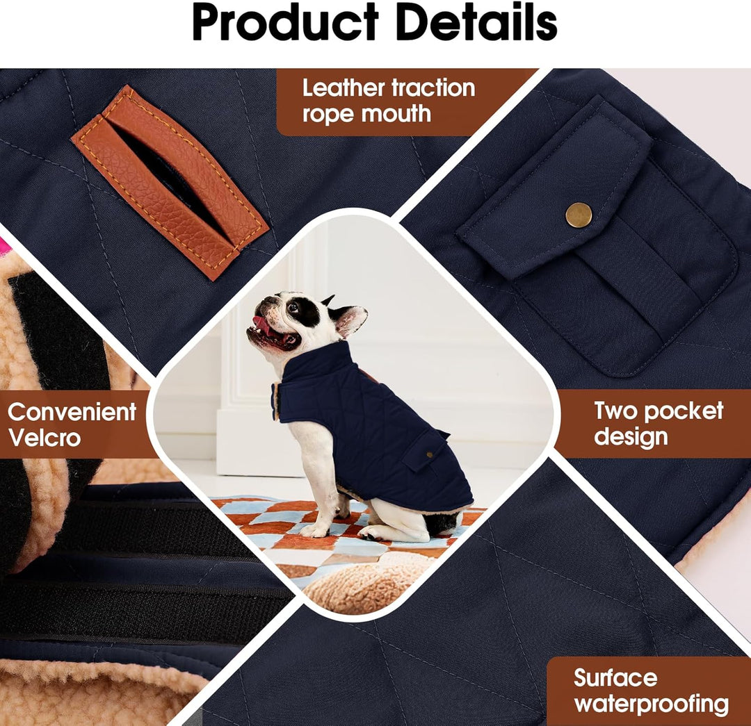 CITÉTOILE Wintermantel Hundemantel, Warme Winterjacken mit Fleece für Hunde,Hundejacke Hundekleidung