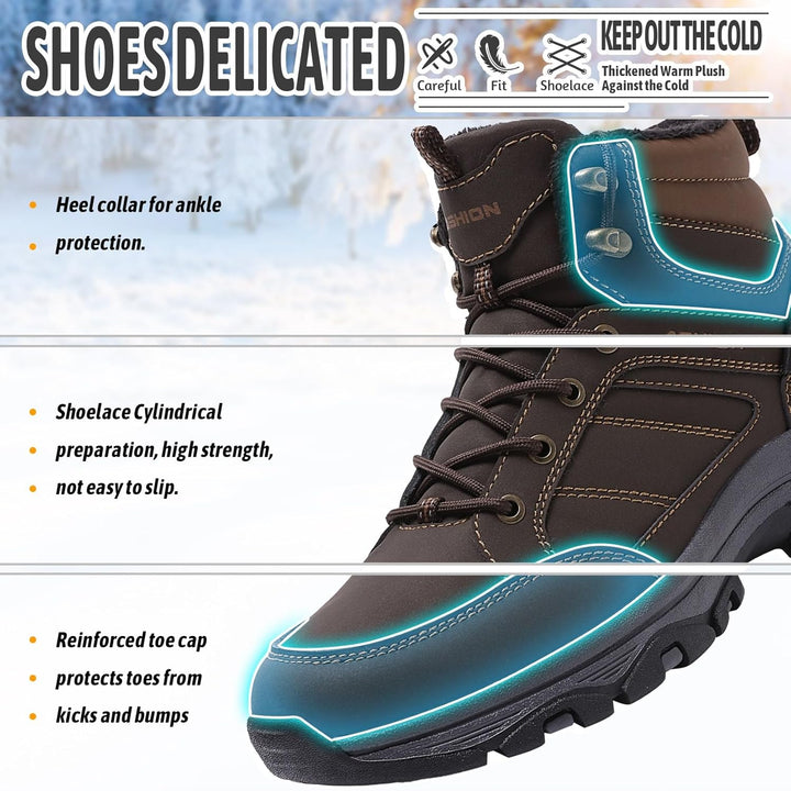 Littleplum Wanderschuhe Herren Trekkingschuhe Leicht Outdoorschuhe Wanderstiefel Herren Stiefel Wint