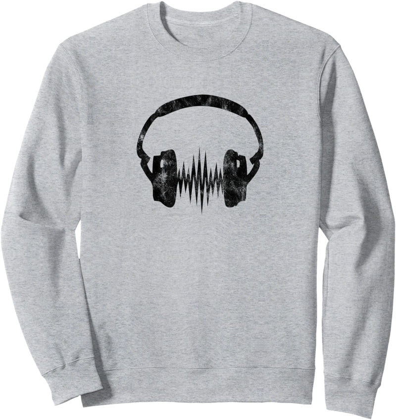 Kopfhörer Musik Puls Frequenz Welle Sound Musiker DJ Party Sweatshirt