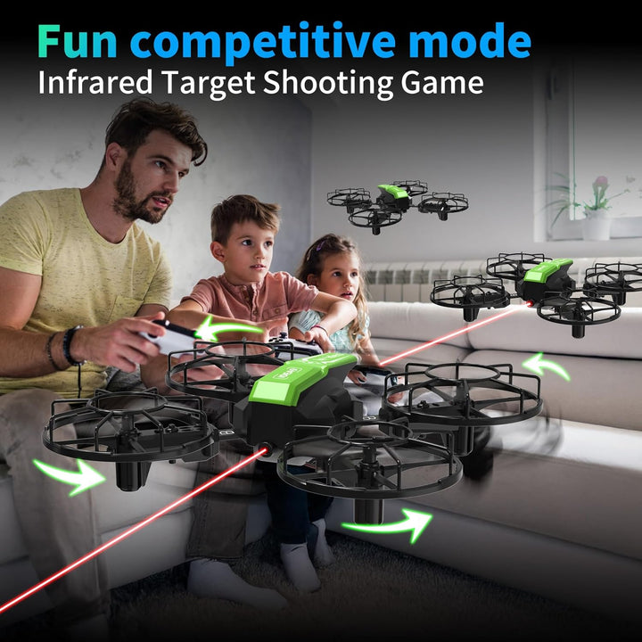 LE-IDEA Zusammengebaut Drone mit Wettbewerbsmodell, RC Quadcopter mit 3 Geschwindigkeitsmodi Headles