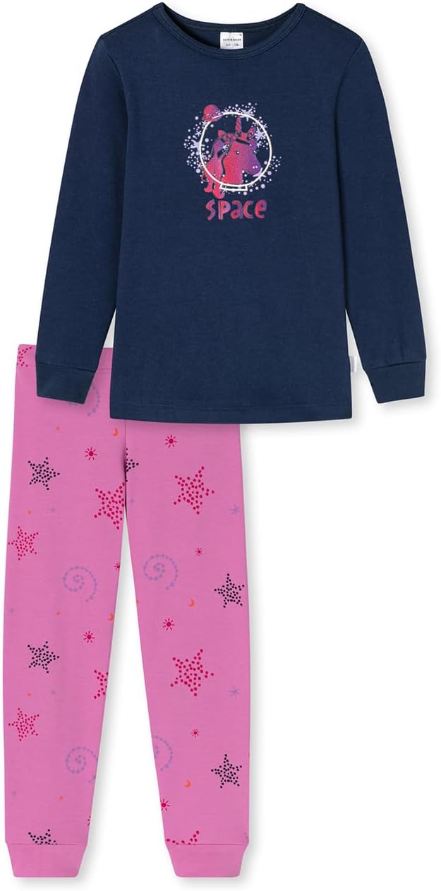 Schiesser Mädchen Schlafanzug Set Pyjama warme Qualitäten Frottee - Fleece - Interlock - Grösse 92 b