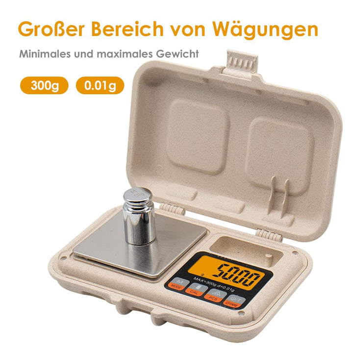 UNIWEIGH Grammwaage,300g/0.01g Digitalgewicht Gramm und Unzen,Mini-Taschenwaage mit LCD-Display,Tara