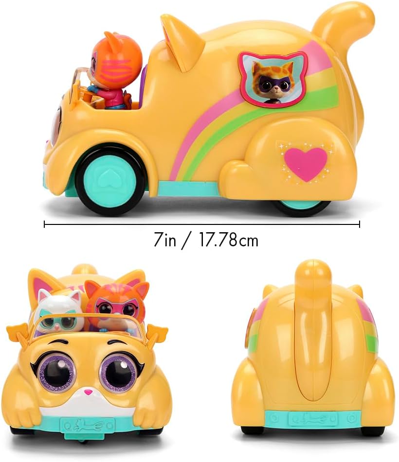Jada Toys SuperKitties RC Auto (17 cm) - ferngesteuertes Spielzeugauto ab 3 Jahre mit Licht & Sound,