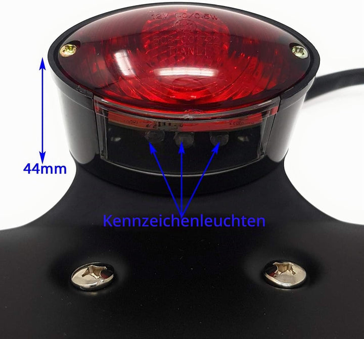 Motorrad Brems &amp; Rücklicht LED für Retro Vintage Massgefertigt Projekt