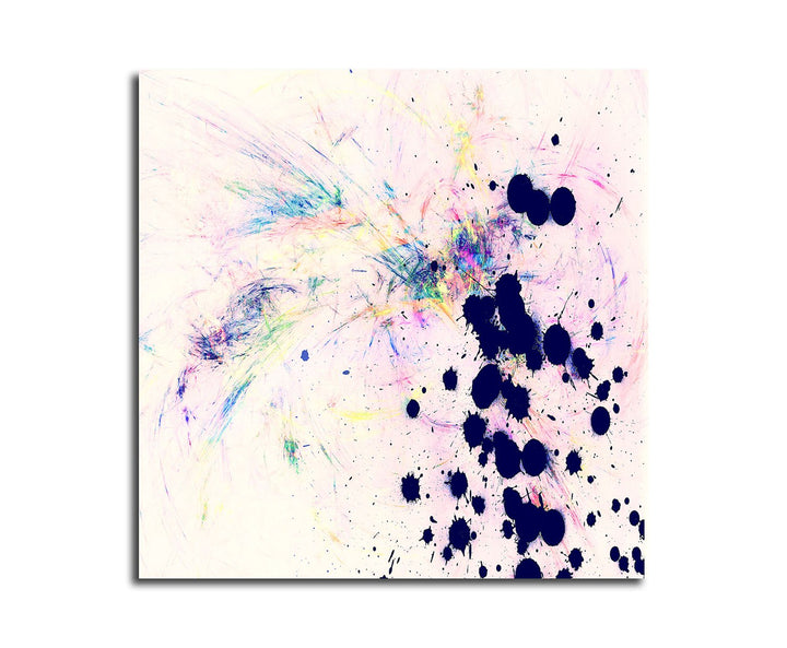Paul Sinus Art London Letter - Abstrakt396_60x60cm Leinwandbild Collage Gesicht Abstraktes Motiv qua