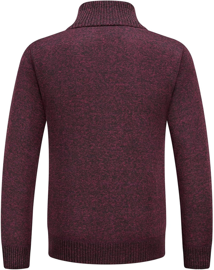 KUDORO Strickjacke Herren Cardigan Trachtenjacke mit Reissverschluss Gestrickt Wintermantel Strickja