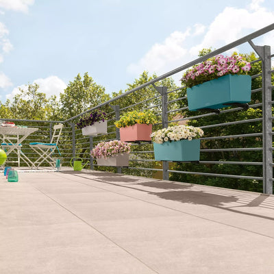 Lechuza BALCONERA Color 80 Selbstwässernder Übertopf aus Kunststoff für drinnen und draussen, Blumen