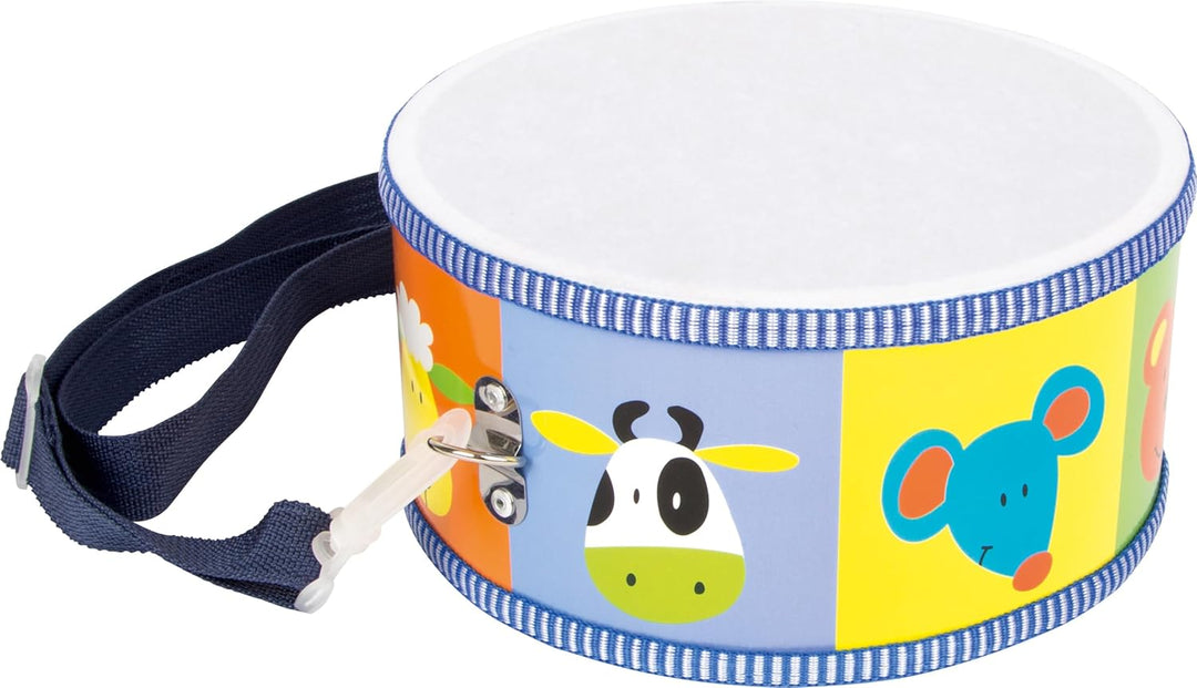 small foot Trommel mit Trommelstöcken aus Holz, mit verstellbarem Gurt, Musikinstrument für Kinder,