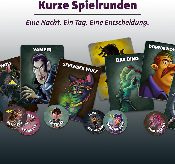 Ravensburger 26858 - Werwölfe - Epic Battle, Best-of der Spielereihe für 3-10 Spieler, Gesellschafts