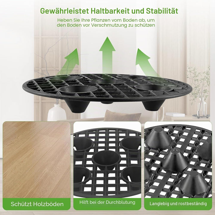 12 Stück Pflanzentopffüsse , Heavy Duty Pflanzenständer für Gartentöpfe, Aussenblumentopfständer mit