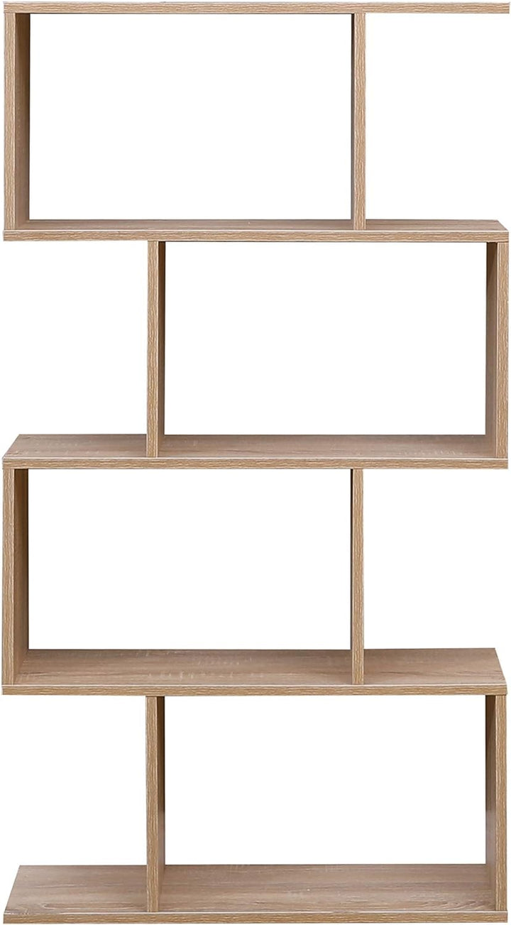Etnicart - Bücherregal, Farbe Eiche, Büro, modern, doppelseitig, 70x23,5x127,5cm selbsttragend, Würf