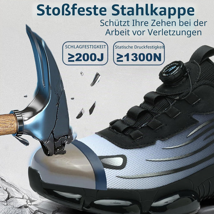 Sicherheitsschuhe Herren Leicht Arbeitsschuhe Stahlkappe Damen Sportlich Stahlkappenschuhe rutschfes