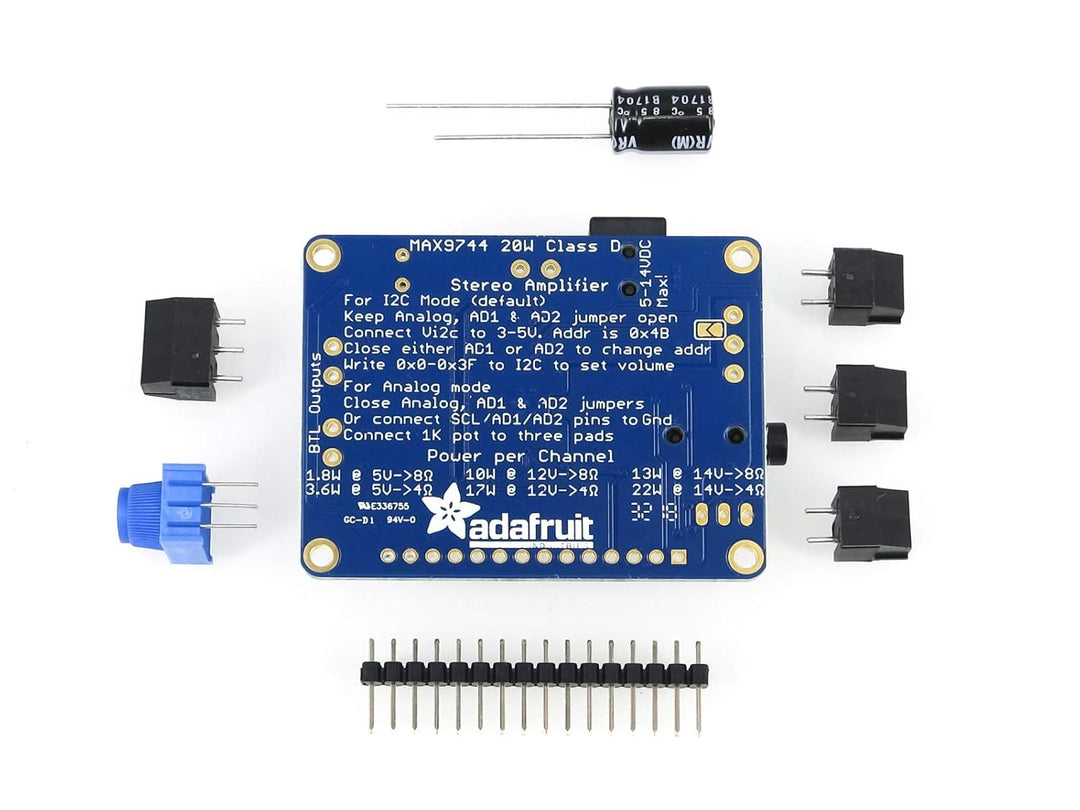 Adafruit Stereo 20W Class D Audio-Verstärker, MAX9744 (1752)