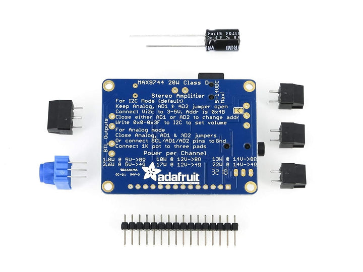 Adafruit Stereo 20W Class D Audio-Verstärker, MAX9744 (1752)