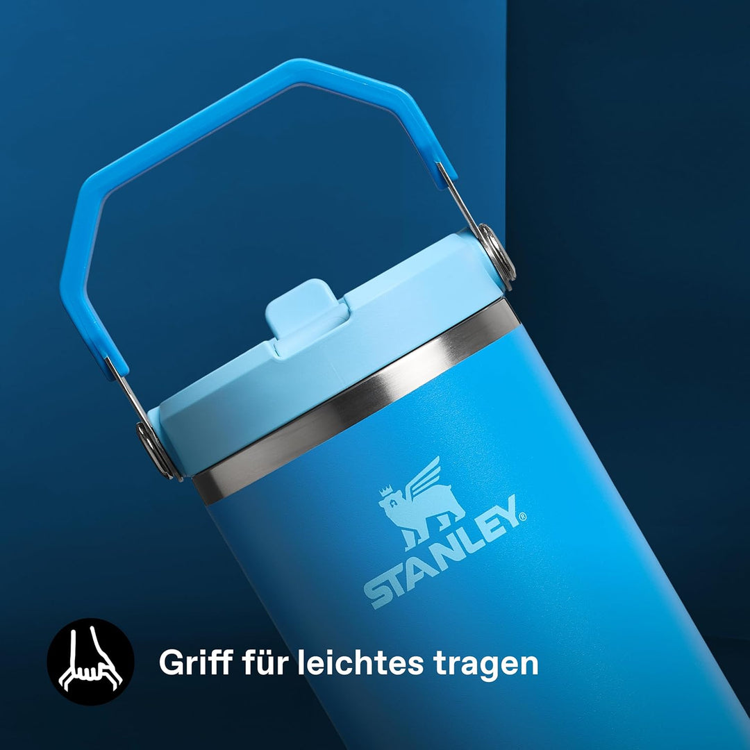 Stanley IceFlow Flip Straw Trinkflasche mit Strohhalm 0.89L - Thermosflasche Hält 12+ Stunden Kalt -