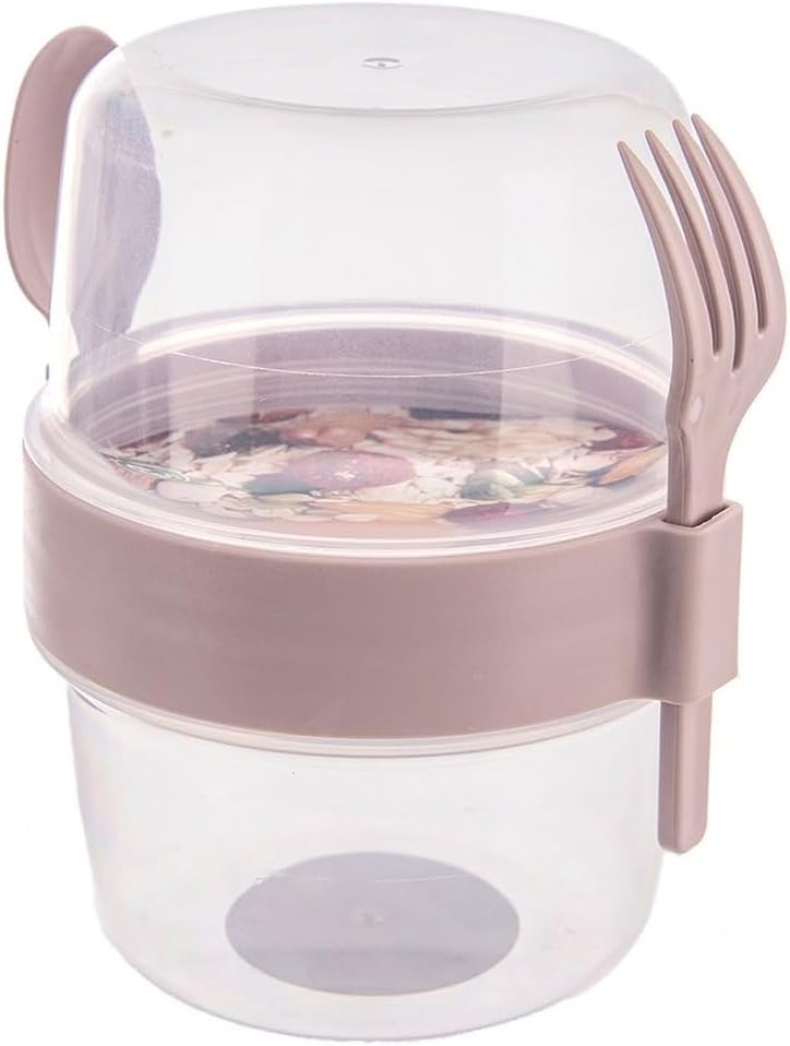 orion group Joghurtbecher mit Löffel und Schale Joghurtbehälter Müslibecher To Go 370 ml