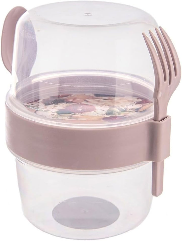 orion group Joghurtbecher mit Löffel und Schale Joghurtbehälter Müslibecher To Go 370 ml