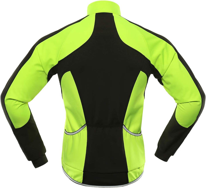 BERGRISAR Herren Fahrradjacke für Winter, Softshell Thermo Winddichte Wasserdicht Atmungsaktiv Radsp