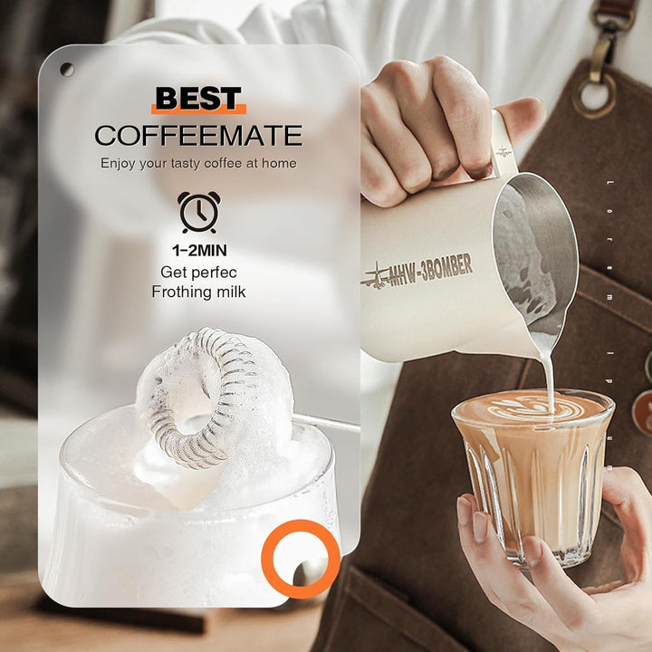 Kleiner elektrischer Schneebesen, USB-Aufladung Mini Foamer Handmilchschäumermischer für Kaffee Latt