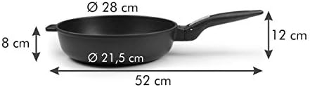 Tescoma Smartclick Bratpfanne, Edelstahl, Schwarz, 28 cm 52 x 29.1 x 11.5 cm, 52 x 29.1 x 11.5 cm