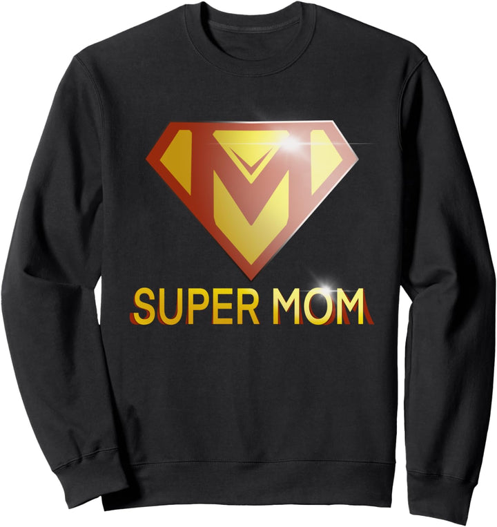 Damen "Supermom" Beste Mutter Mama Muttertags Geschenk Idee Sweatshirt
