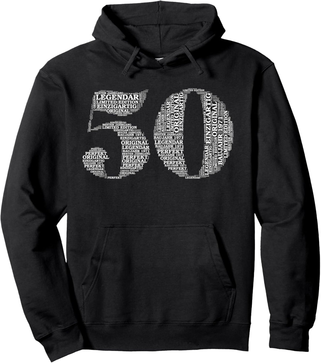 50. Geburtstag Mann Frau 50 Jahre 1971 Spruch Deko Geschenk Pullover Hoodie
