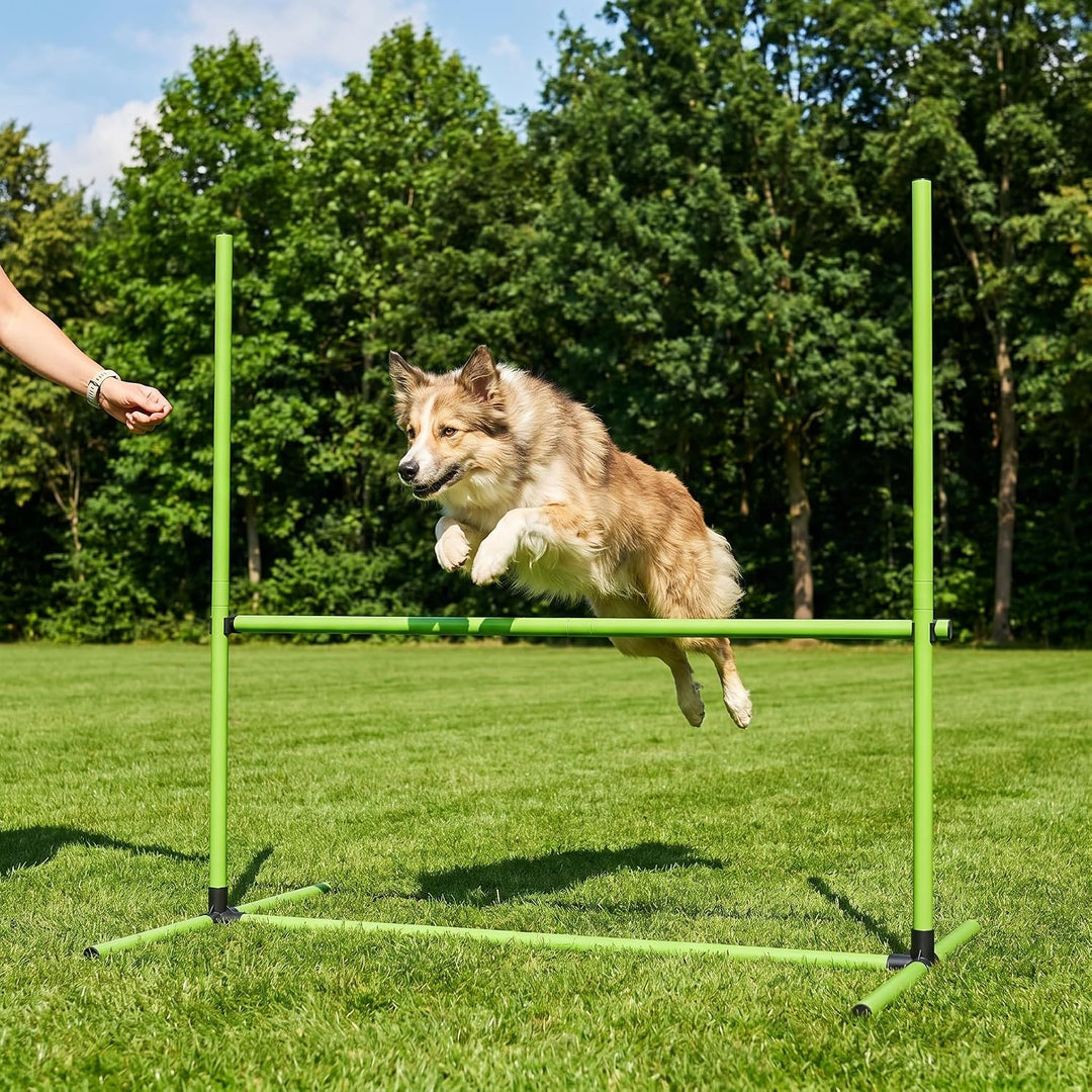 XMTECH 4-TLG. Hunde Agility Set Training Hundesport, Höhenverstellbar, Inklusive Tasche, PVC Hundetr