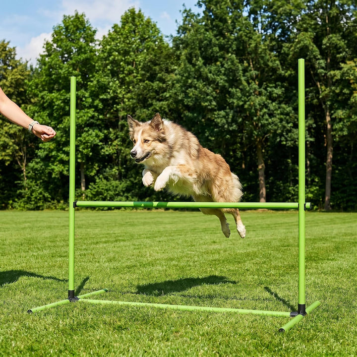 XMTECH 4-TLG. Hunde Agility Set Training Hundesport, Höhenverstellbar, Inklusive Tasche, PVC Hundetr