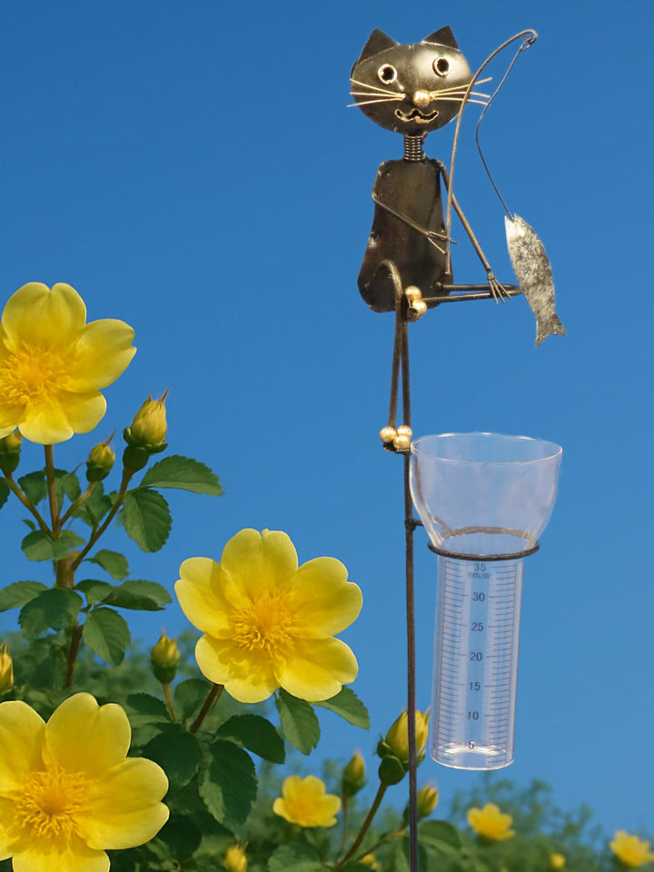 Pommerntraum ® | Regenmesser Niederschlagsmesser Pluviometer Gartendeko Gartenstecker Gartenfigur Ka
