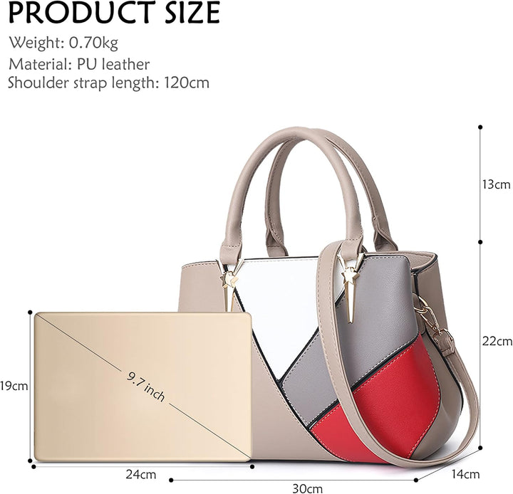 DIRRONA Damen Handtasche Mode Umhängetasche Gross Kapazität Zwanglos Schultertasche Wasserdicht PU L