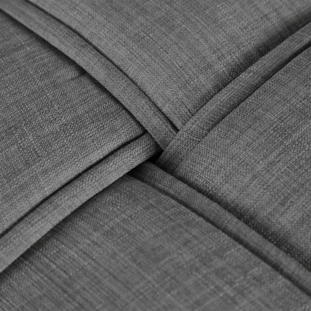 Homestyle4u 1927, Hocker Sitzhocker Grau Polster, 2-Sitzer Sitzbank Polsterhocker Sitzwürfel