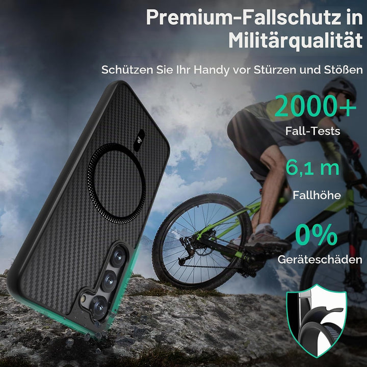 ONES Magnetisch für Samsung Galaxy S23 Ultradünne Hülle, Kompatibel mit MagSafe, Fallschutz in Milit