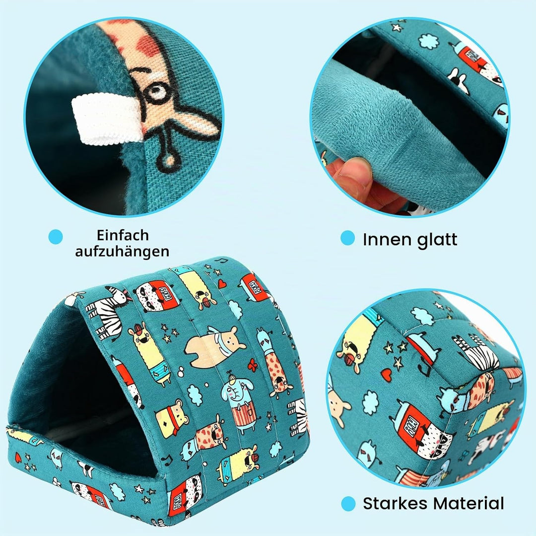 UPINS Meerschweinchenbett, Meerschweinchenversteck für Kleintiere, waschbar, für Zwergkaninchen, Chi