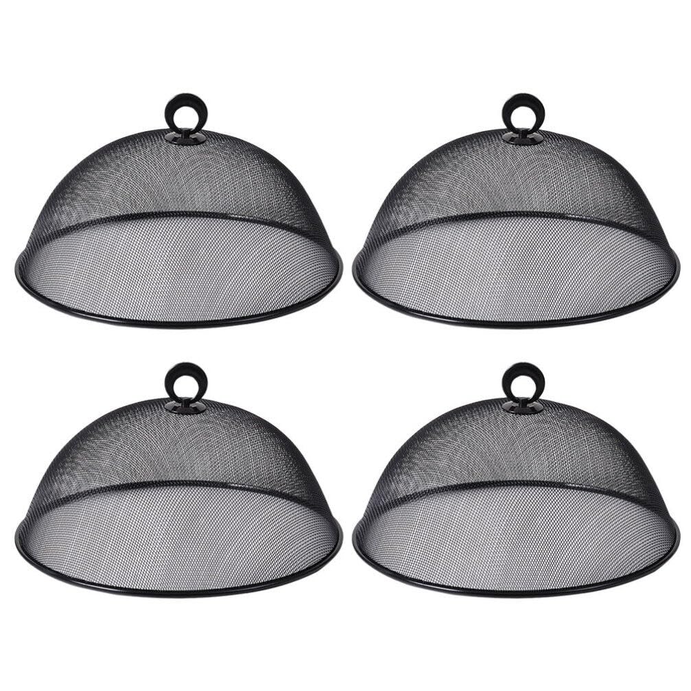 Cabilock 4 Stücke Metall Fliegenhaube Lebensmittel Abdeckhaube Speiseschirm Kuchenhaube Mesh Kuchen