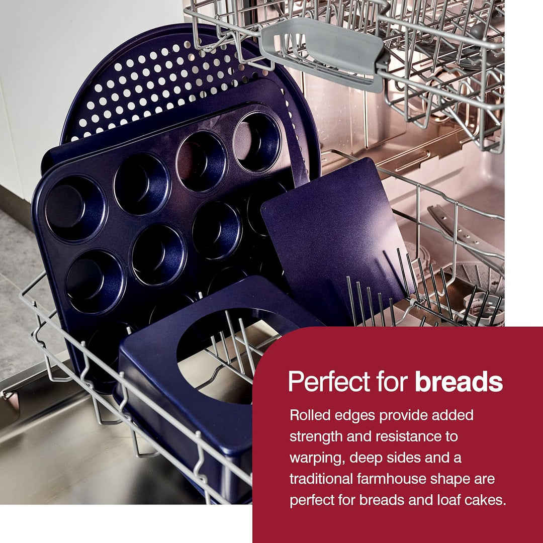 Zyliss E980199 Brotbackform, Antihaftbeschichtung, Carbonstahl, Dunkelblau, Ideal Zum Brotbacken, Br