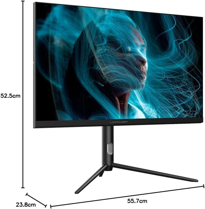 LC-POWER 27 Zoll 4K Ultra HD 144Hz Gaming Monitor, 3840 x 2160, IPS Panel, HDR 400, Adaptive Sync, s