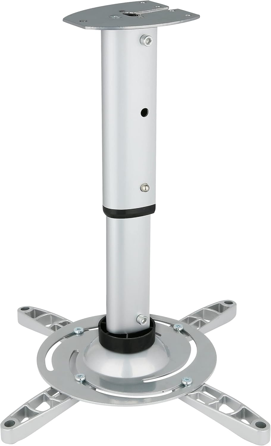 Techly ICA-PM-102S Universal Deckenhalterung für Beamer, ausziehbar, 30-37cm Silber, 30-37cm
