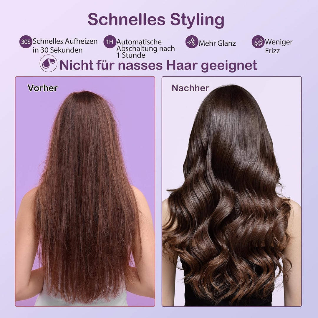 Thermobürste, Thermal Brush Ionische Lockenbürste Erhitzt zur Erzeugung Natürlicher Locken, Haarglät
